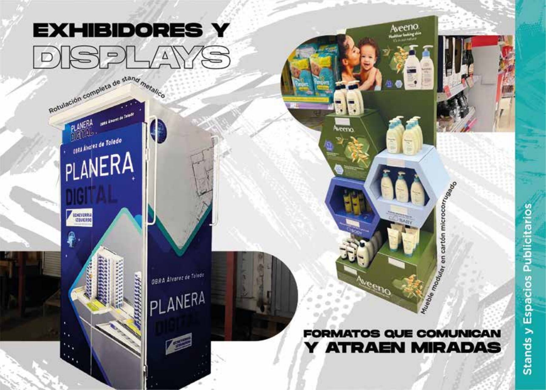 Displays y exhibidores livianos para punto de venta